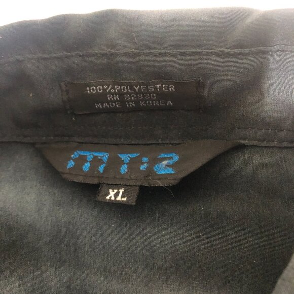 MT:2 VTG Men Rockabilly Anime Samurai Ninja Japanese Script Button Down Shirt XL - Picture 6 of 13